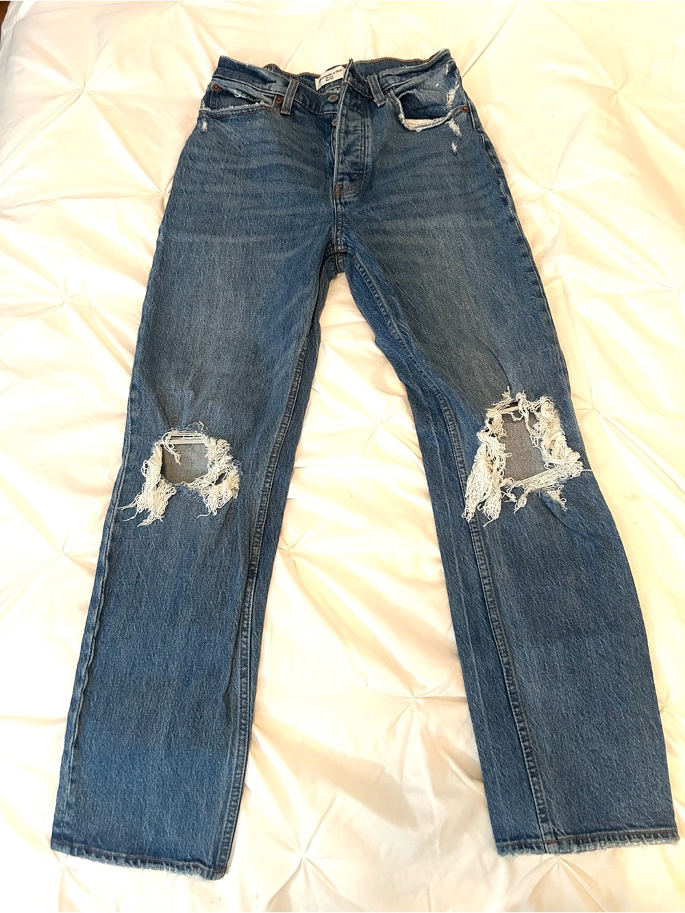 Abercrombie & Fitch Distressed Dad High-Rise Jeans. Size 26/2. - Picture 15 of 16